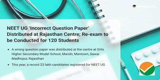 NEET UG ‘Incorrect Question Paper’ Distributed at Rajasthan Centre; Re-exam to be Conducted for 120 Students